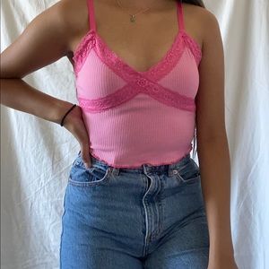 SALE! Pink lace cami top